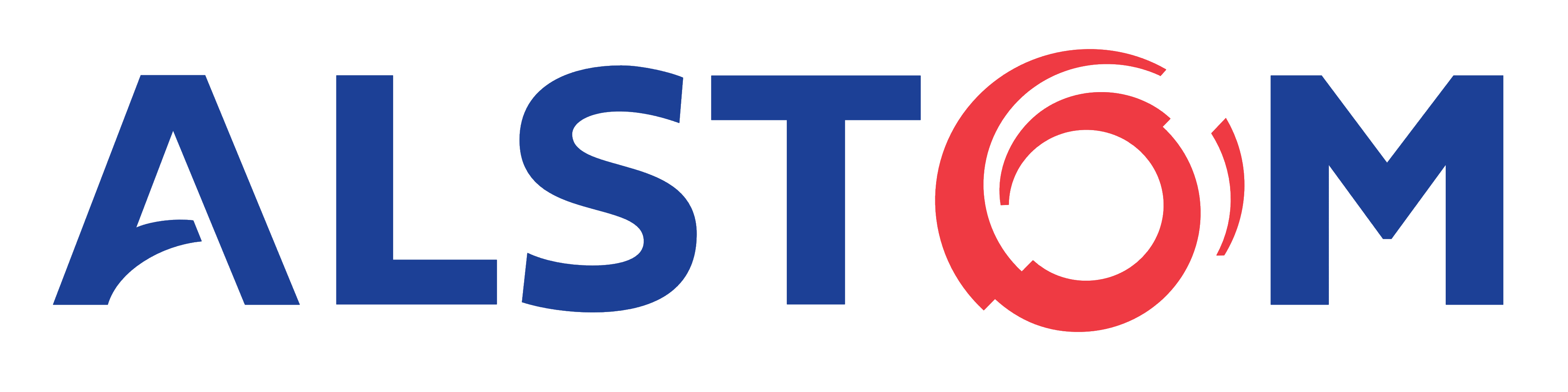 Red and blue Alstom logo