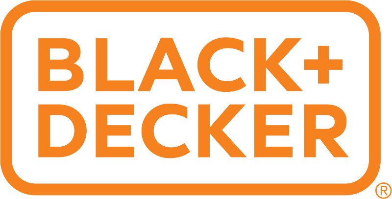 Square Black and Decker Logo in orange for video production page