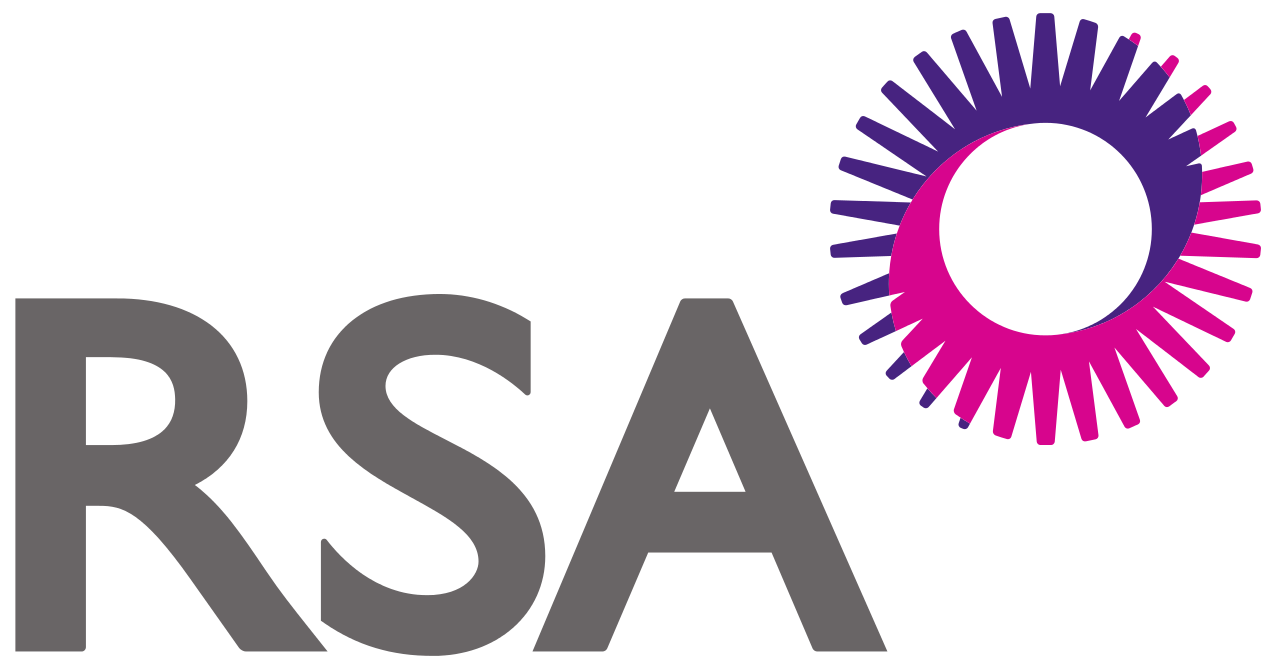 RSA logo and purple circle