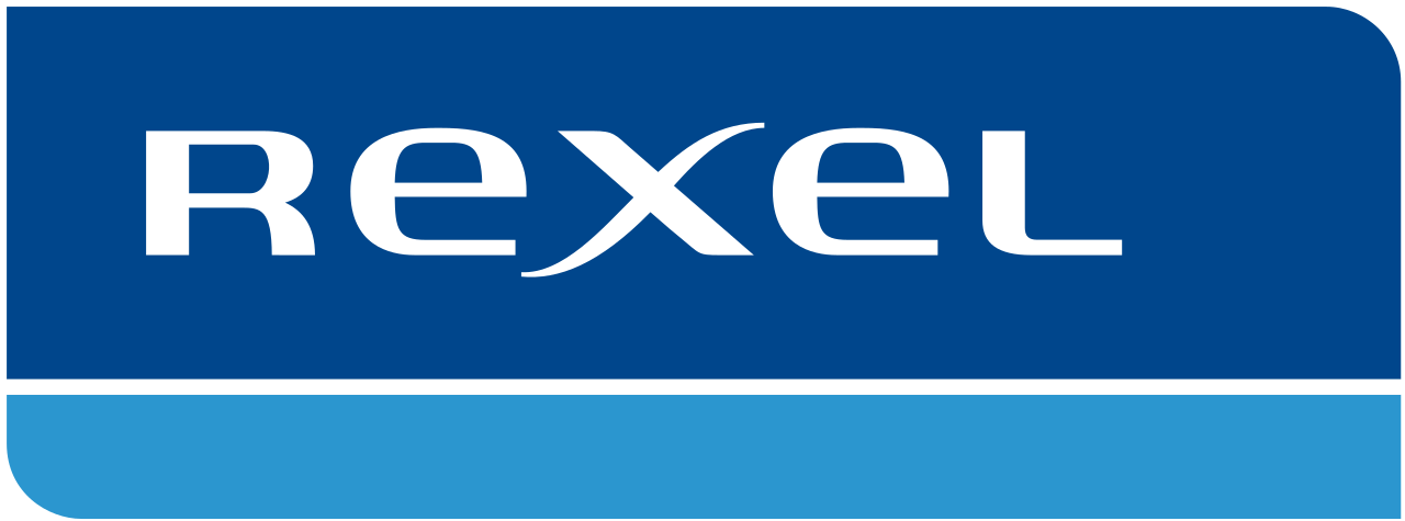Rexel two tone blue logo for explainer video page