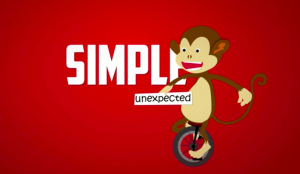 explainer video still image with a monkey on a bike